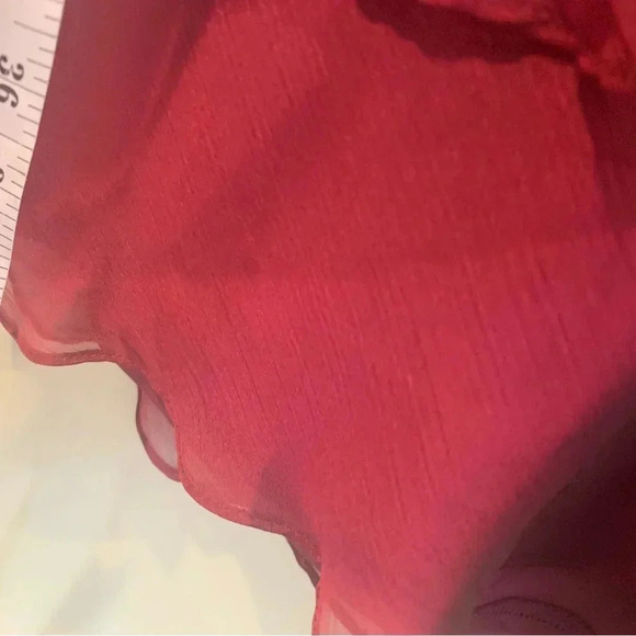 Ignite Tiered Sleeveless Berry Maroon Wine Short Evening Dress Women’s S Small - Picture 5 of 7